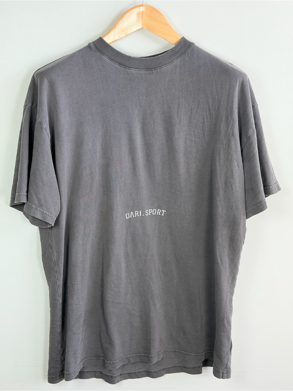 Darc Sport Wolves Club Tee S Gray Distressed Faded Graphic Streetwear